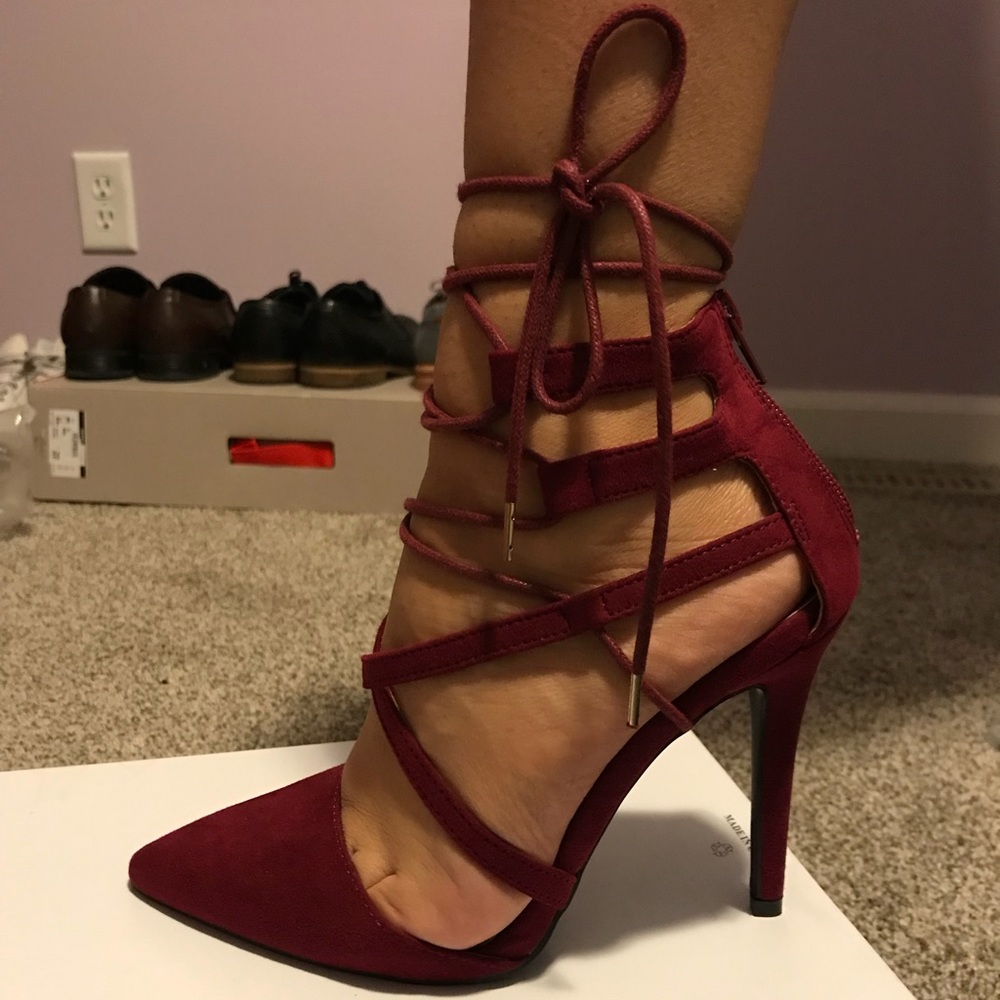 Burgundy pumps